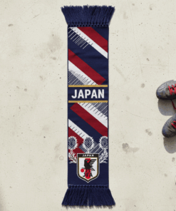 Japan Scarf Global Soccer Event 2026 With Intricate Red JFA Crest Panel