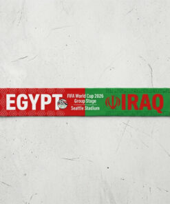 Global Soccer Event 2026 Egypt Vs Iraq Football Scarf Nation Shields