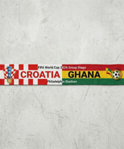 Global Soccer Event 2026 Croatia Vs Ghana Football Scarf Vibrant National Colors