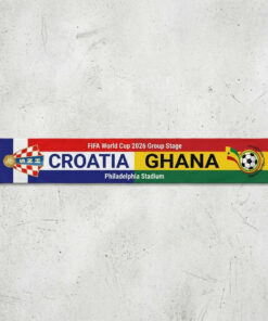 Global Soccer Event 2026 Croatia Vs Ghana Football Scarf Unique Graphic Mix