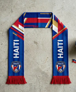 Global Soccer Event 2026 Haiti Scarf Dual Color Block