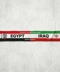 Global Soccer Event 2026 Egypt Vs Iraq Football Scarf Dual Crests