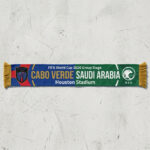 Global Soccer Event 2026 Cabo Verde Vs Saudi Arabia Football Scarf Combined Logos