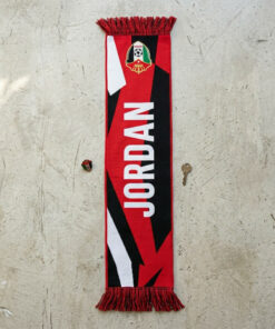 Jordan Scarf Global Soccer Event 2026 Fringed Ends In Red