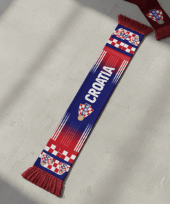 Global Soccer Event 2026 Croatia Scarf Fringed Tassel Ends