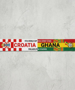 Global Soccer Event 2026 Croatia Vs Ghana Football Scarf Dual Color Fringe