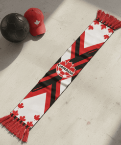 Global Soccer Event 2026 Canada Scarf Black Red Fusion