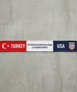 Global Soccer Event 2026 Turkey Vs USA Football Scarf Dual Fringe