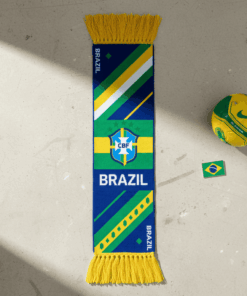 Global Soccer Event 2026 Brazil Scarf Center Text Focus