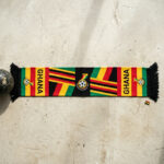 Global Soccer Event 2026 Ghana Scarf Black Fringe Edge