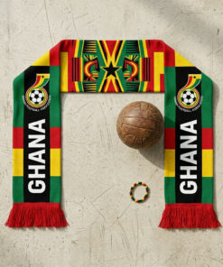 Global Soccer Event 2026 Ghana Scarf Traditional Heritage Knit
