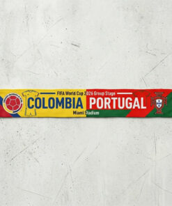 Global Soccer Event 2026 Colombia Vs Portugal Football Scarf Vibrant National Colors