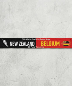 Global Soccer Event 2026 New Zealand Vs Belgium Football Scarf Gameday Knit