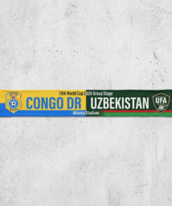 Global Soccer Event 2026 Congo DR Vs Uzbekistan Football Scarf Iconic Match Day