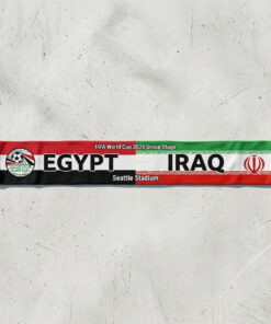 Global Soccer Event 2026 Egypt Vs Iraq Football Scarf Seattle Edition