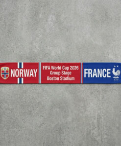 Global Soccer Event 2026 Norway Vs France Football Scarf Dual Fringe