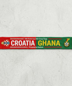 Global Soccer Event 2026 Croatia Vs Ghana Football Scarf Iconic Checkerboard Pattern