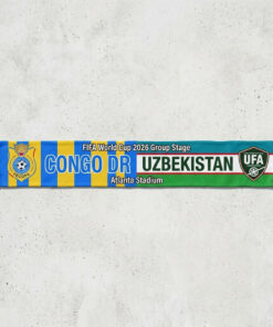 Global Soccer Event 2026 Congo DR Vs Uzbekistan Football Scarf Premium Knit Fabric