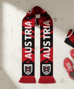 Global Soccer Event 2026 Austria Scarf Vertical Text Logo