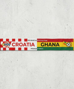 Global Soccer Event 2026 Croatia Vs Ghana Football Scarf Philadelphia Stadium Edition