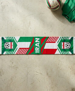 Global Soccer Event 2026 Iran Scarf Geometric Pattern Design