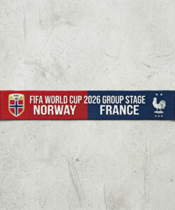 Global Soccer Event 2026 Norway Vs France Football Scarf Nation Shields