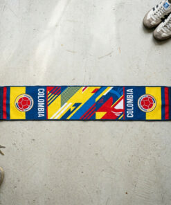 Global Soccer Event 2026 Colombia Scarf Abstract Geometric Design