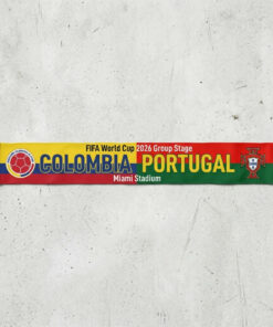 Global Soccer Event 2026 Colombia Vs Portugal Football Scarf Miami Stadium Edition