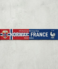 Global Soccer Event 2026 Norway Vs France Football Scarf Shared Colors