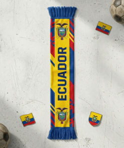 Global Soccer Event 2026 Ecuador Scarf Yellow Tassel Ends