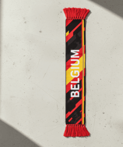 Global Soccer Event 2026 Belgium Scarf Symmetrical Geometric Knit