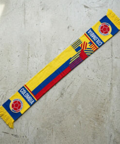 Global Soccer Event 2026 Colombia Scarf Bright Yellow Pattern