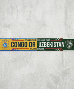Global Soccer Event 2026 Congo DR Vs Uzbekistan Football Scarf Atlanta Stadium Edition