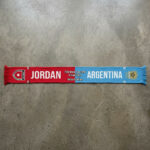 Global Soccer Event 2026 Jordan Vs Argentina Football Scarf Bold Typography Print
