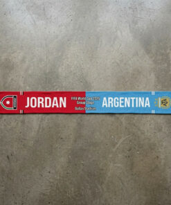 Global Soccer Event 2026 Jordan Vs Argentina Football Scarf Bold Typography Print