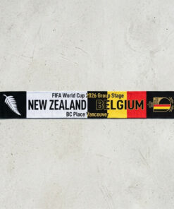 Global Soccer Event 2026 New Zealand Vs Belgium Football Scarf Contrast Colors