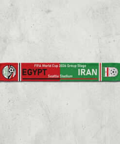 Global Soccer Event 2026 Egypt Vs Iraq Football Scarf Gameday Knit
