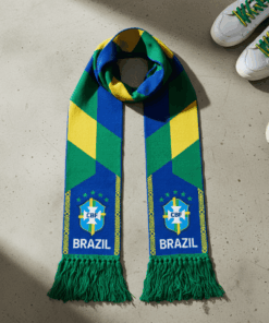 Global Soccer Event 2026 Brazil Scarf Double Crest Layout