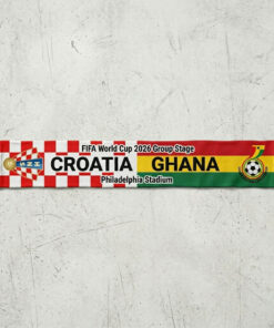 Global Soccer Event 2026 Croatia Vs Ghana Football Scarf Classic Match Memorabilia