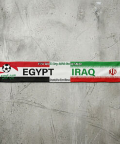 Global Soccer Event 2026 Egypt Vs Iraq Football Scarf Combined Logos