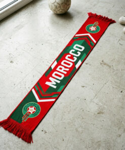 Morocco Scarf Global Soccer Event 2026 Clear Bold White Text Logo