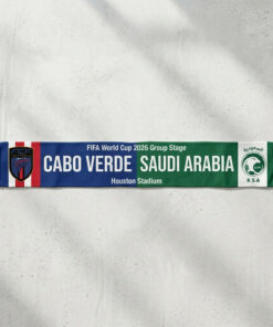 Global Soccer Event 2026 Cabo Verde Vs Saudi Arabia Football Scarf Matchup Souvenir