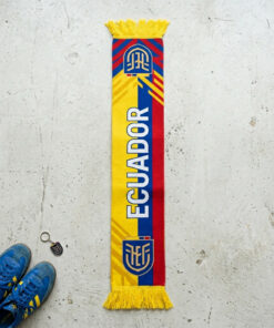 Global Soccer Event 2026 Ecuador Scarf Traditional Knitted Texture