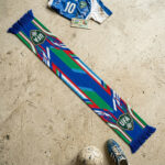Uzbekistan Scarf Global Soccer Event 2026 Featuring UFF Crest And Blue Fringes