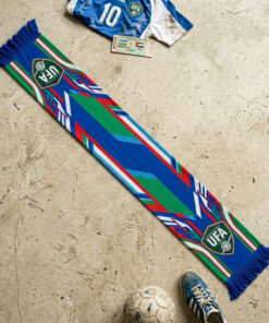 Uzbekistan Scarf Global Soccer Event 2026 Featuring UFF Crest And Blue Fringes
