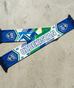 Uzbekistan Scarf Global Soccer Event 2026 With Unique Geometric Pattern Design