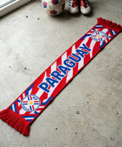 Paraguay Scarf Global Soccer Event 2026 Soft Knit Fabric Clear Graphics