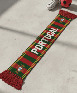 Portugal Scarf Global Soccer Event 2026 Intricate Red Green Geometric Design