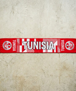 Tunisia Scarf Global Soccer Event 2026 In Vibrant Red And White Fan Colors