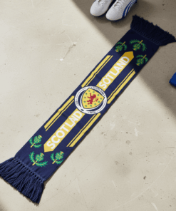 Scotland Scarf Global Soccer Event 2026 With Bold Vertical Red And Yellow Stripes
